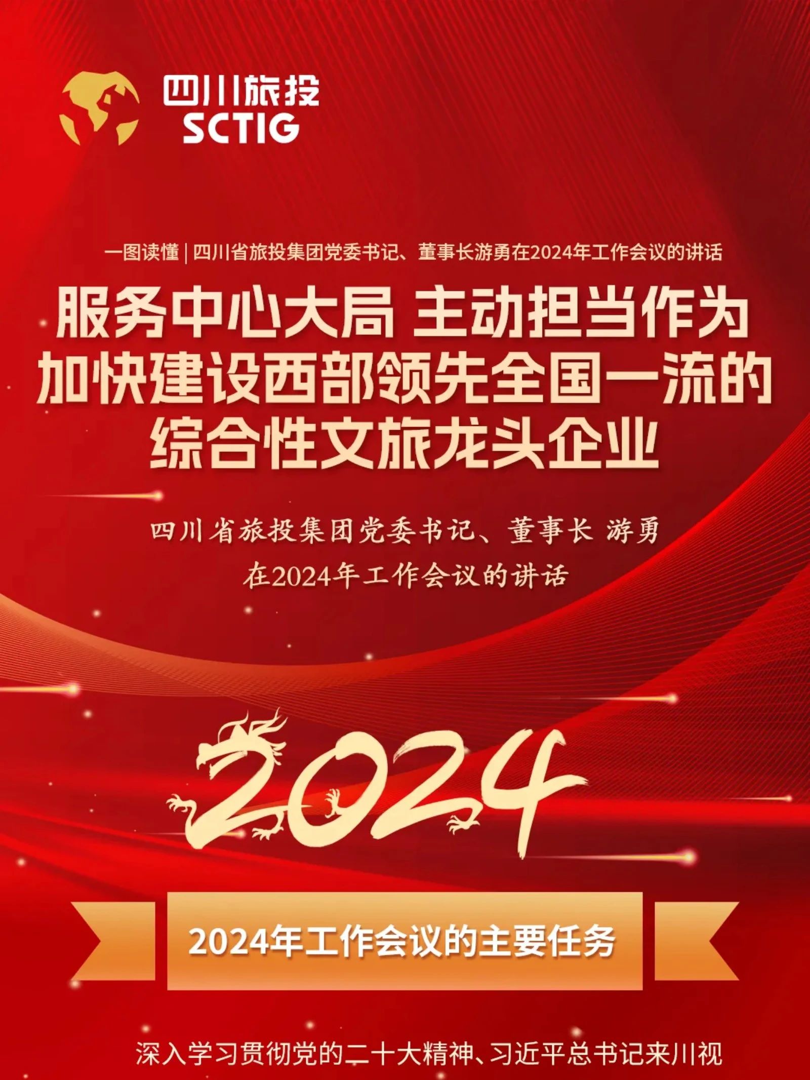 四川省尊龙凯时集团党委书记、董事长游勇在2024年工作会议的讲话